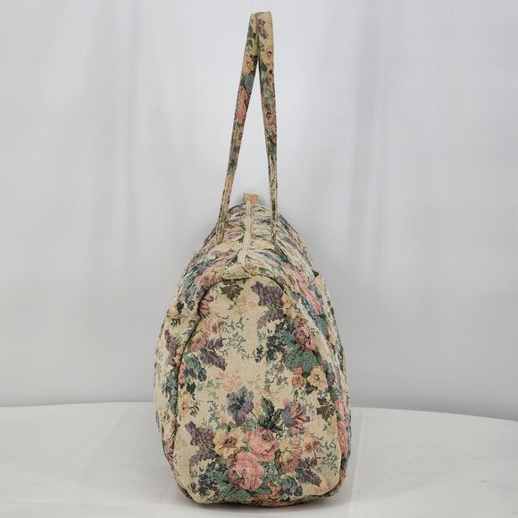 Victoria's Secret Vintage Floral Print Tapestry Weekender Duffle Bag - Picture 3 of 11